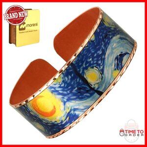 Handcrafted Copper Cuff Bracelet, Art Engraved, Gift Box Included
